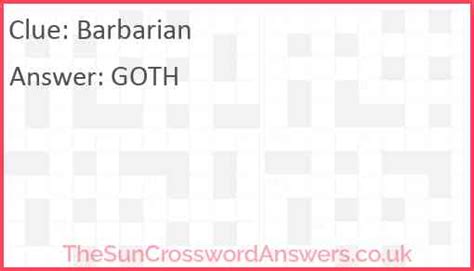 barbarian crossword clue